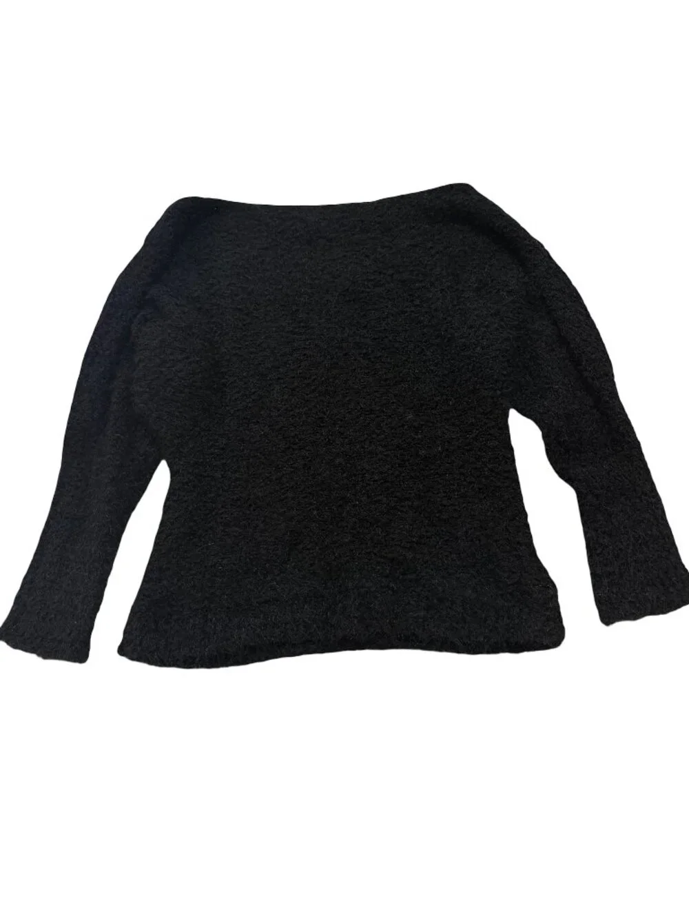 Maurices Black Boucle Boat Neck Dolman Sleeve Pullover Sweater Off Small Women's